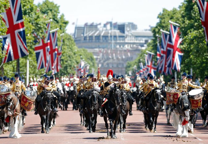 Parade for the Queen featuring Drum Horses in the UK